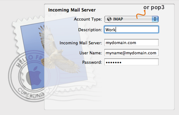 Mac Mail Leopard - incoming mail settings
