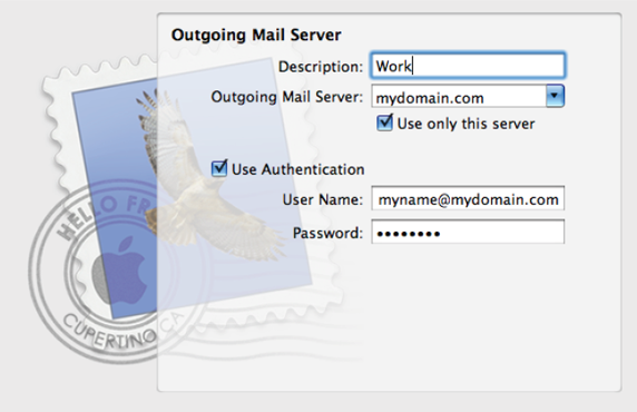 Mac Mail Leopard - outgoing mail settings