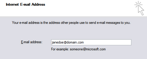 Outlook Express - add account, step 4