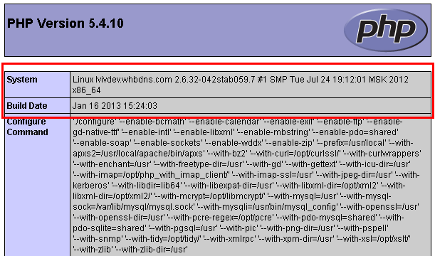 PHP System Information
